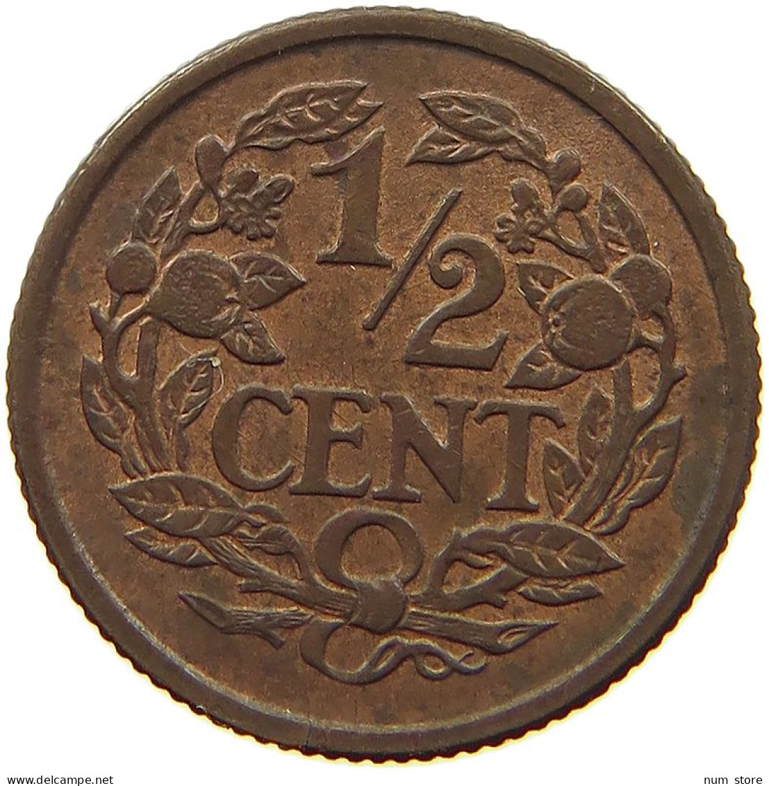 NETHERLANDS 1/2 CENT 1940 TOP #a094 0009 - 0.5 Cent