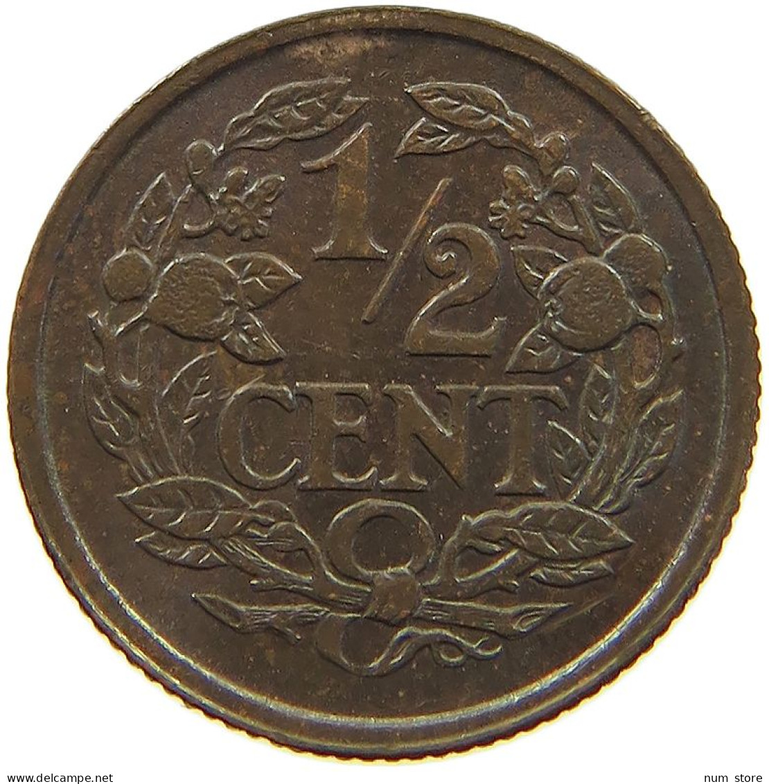 NETHERLANDS 1/2 CENT 1938 TOP #c022 0741 - 0.5 Cent