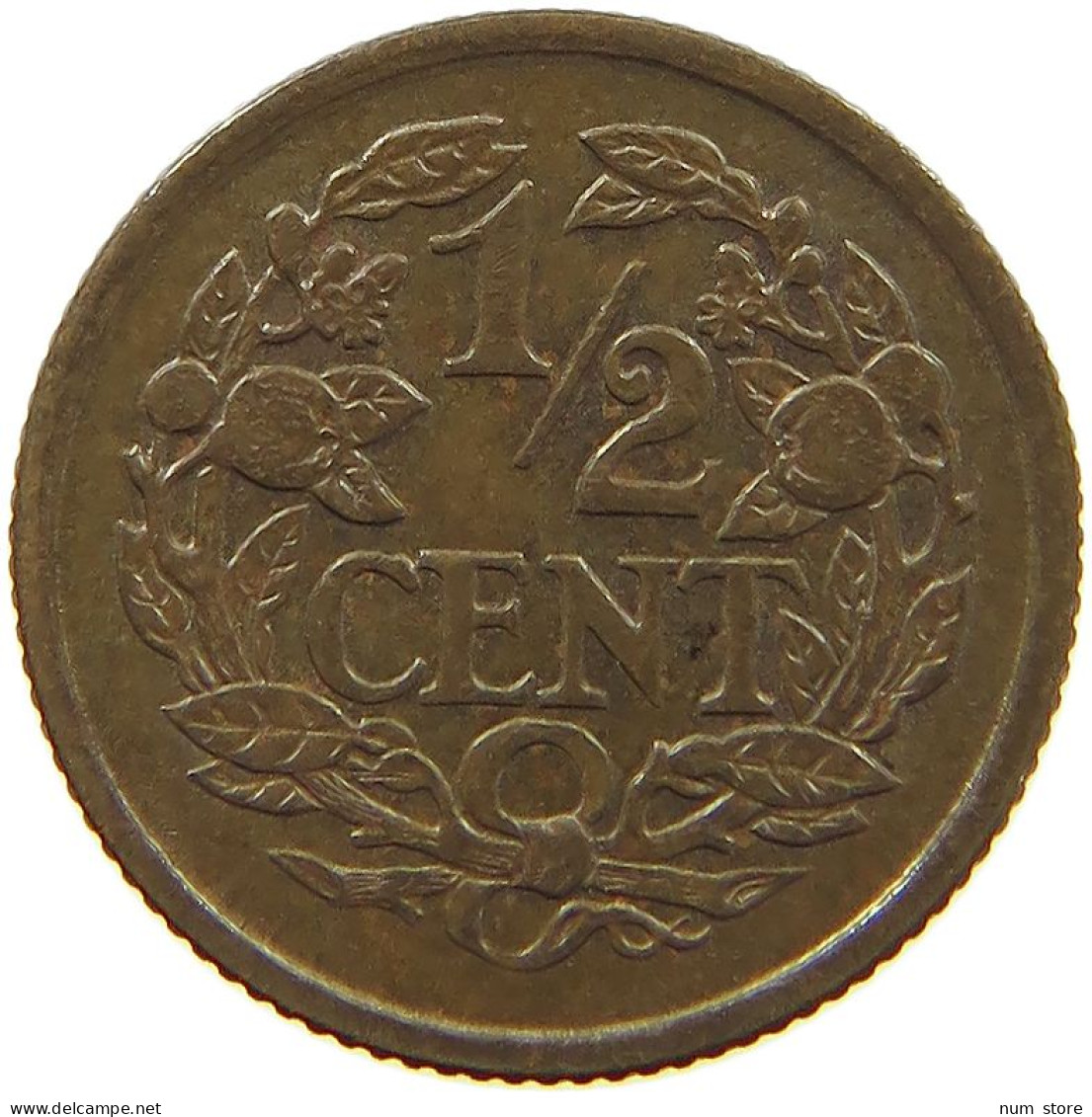 NETHERLANDS 1/2 CENT 1936 #c007 0055 - 0.5 Cent