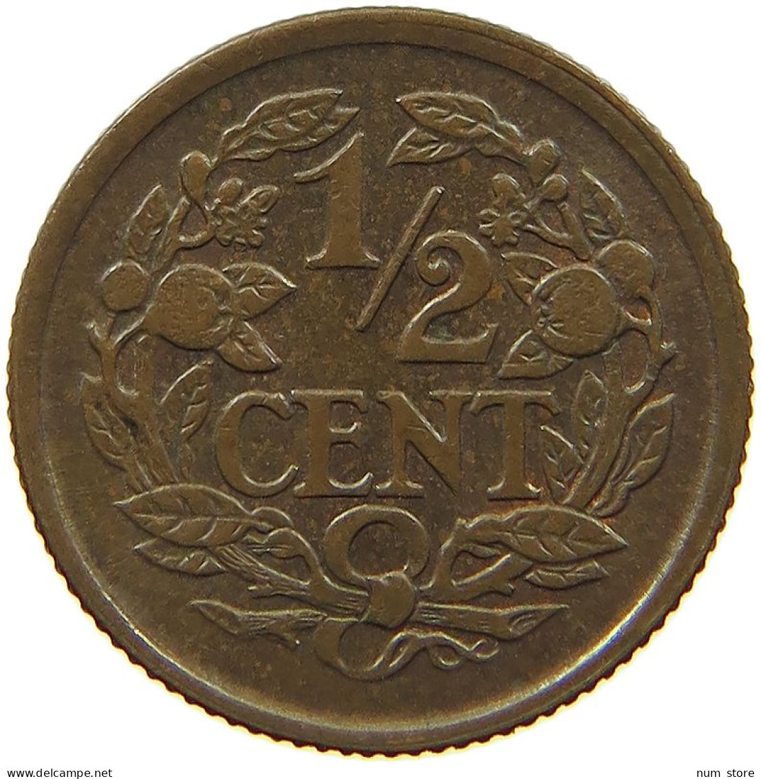 NETHERLANDS 1/2 CENT 1936 #c011 0475 - 0.5 Cent