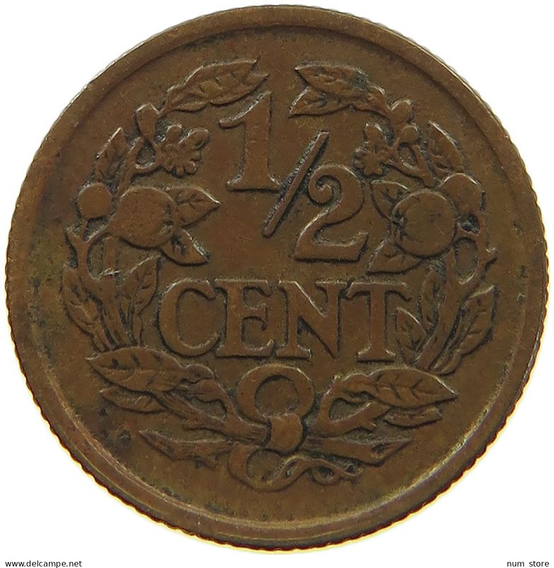 NETHERLANDS 1/2 CENT 1936 #c022 0733 - 0.5 Cent