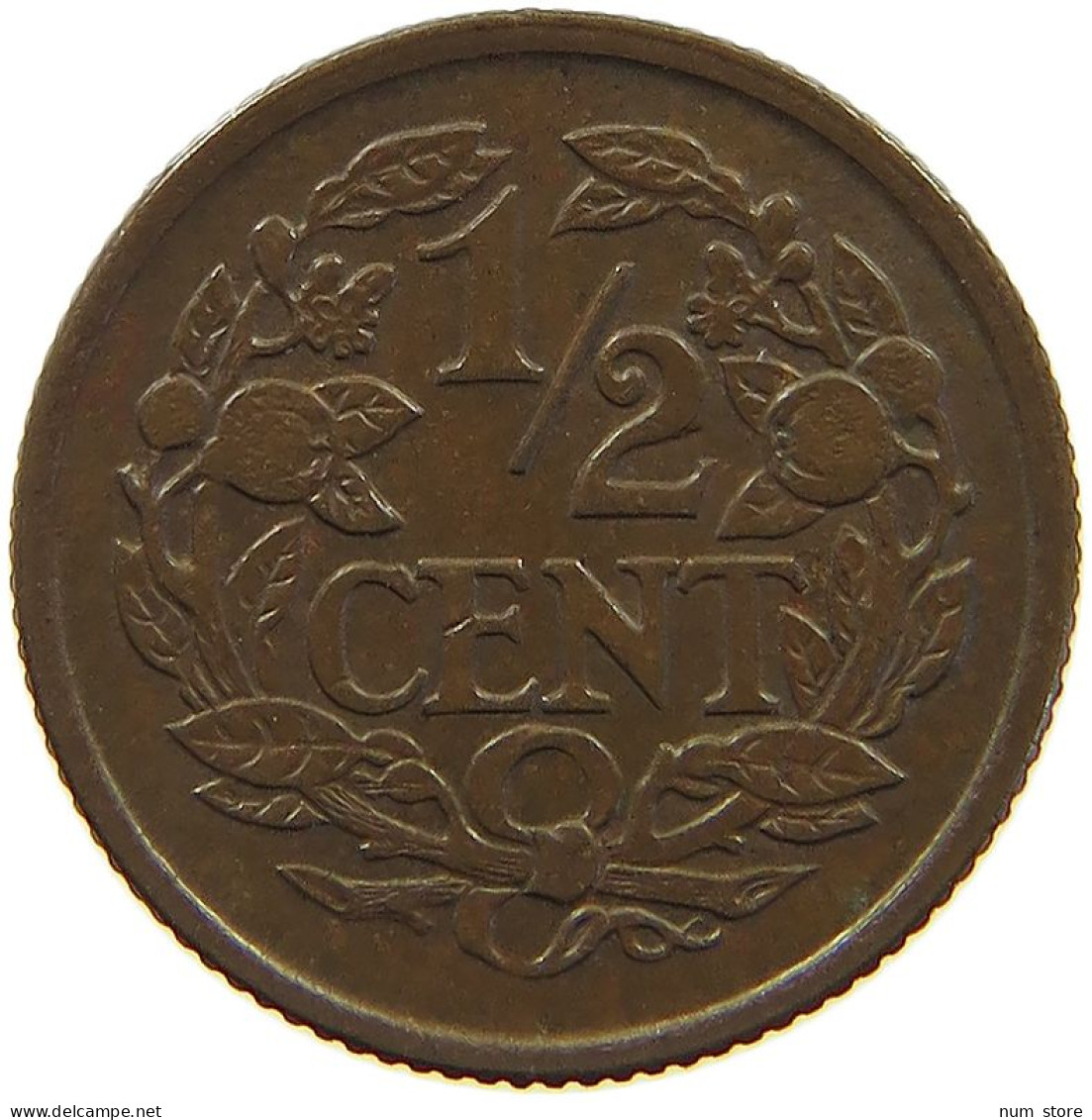 NETHERLANDS 1/2 CENT 1936 #c019 0435 - 0.5 Cent