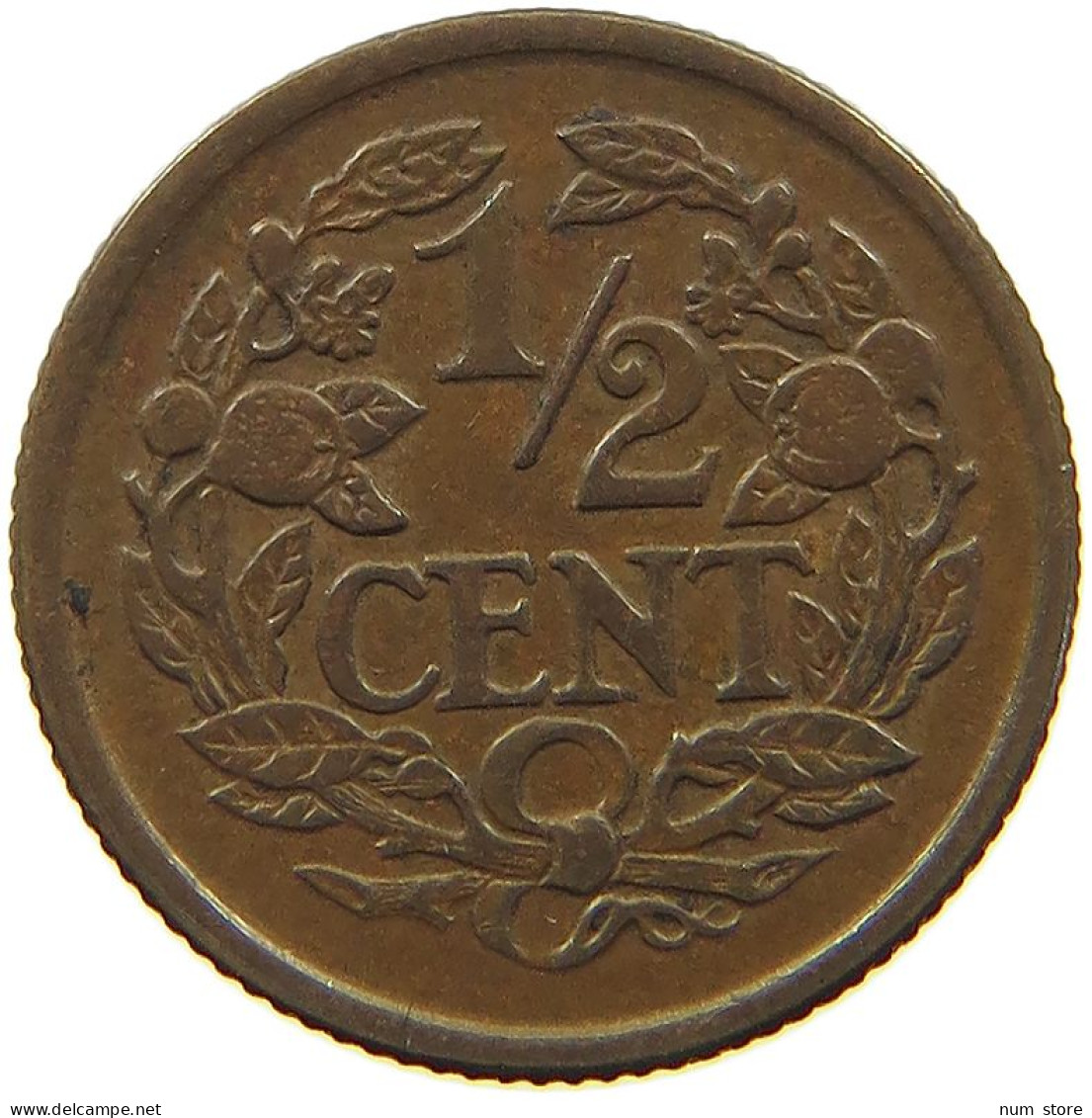 NETHERLANDS 1/2 CENT 1936 #a032 0601 - 0.5 Cent