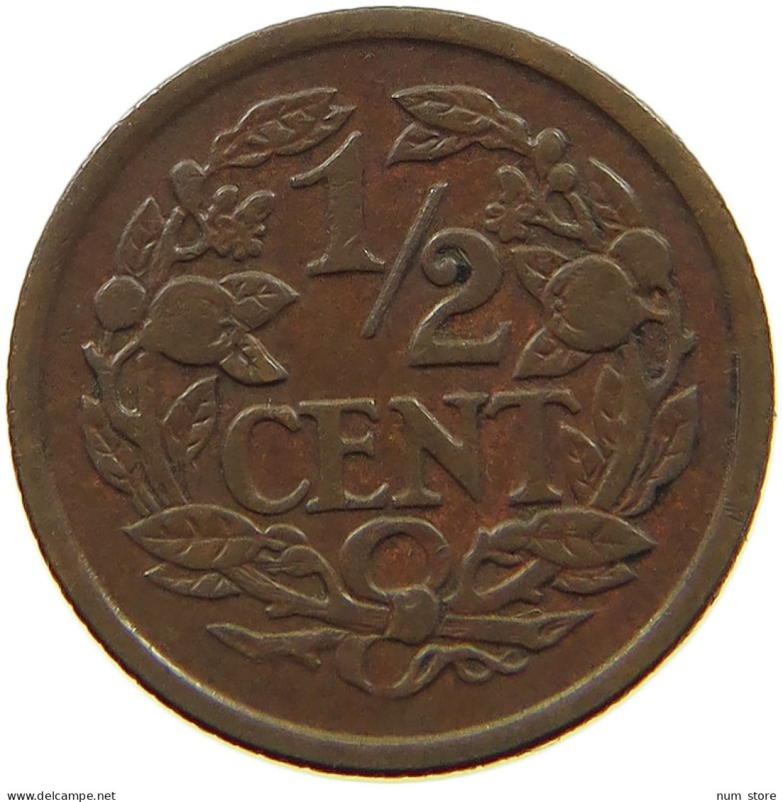 NETHERLANDS 1/2 CENT 1934 #a015 0273 - 0.5 Cent