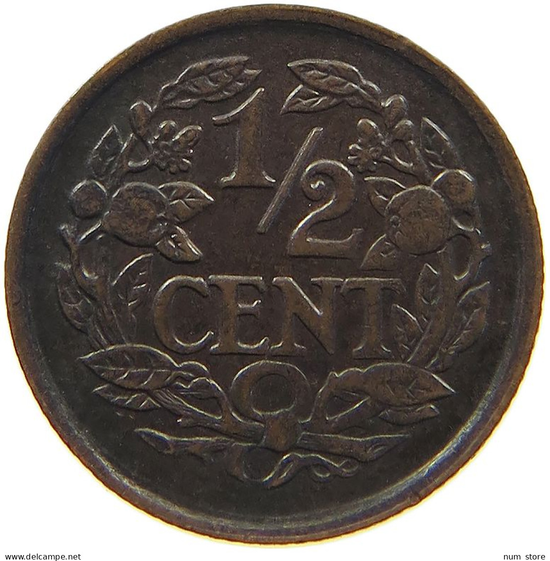 NETHERLANDS 1/2 CENT 1930 TOP #c022 0747 - 0.5 Cent