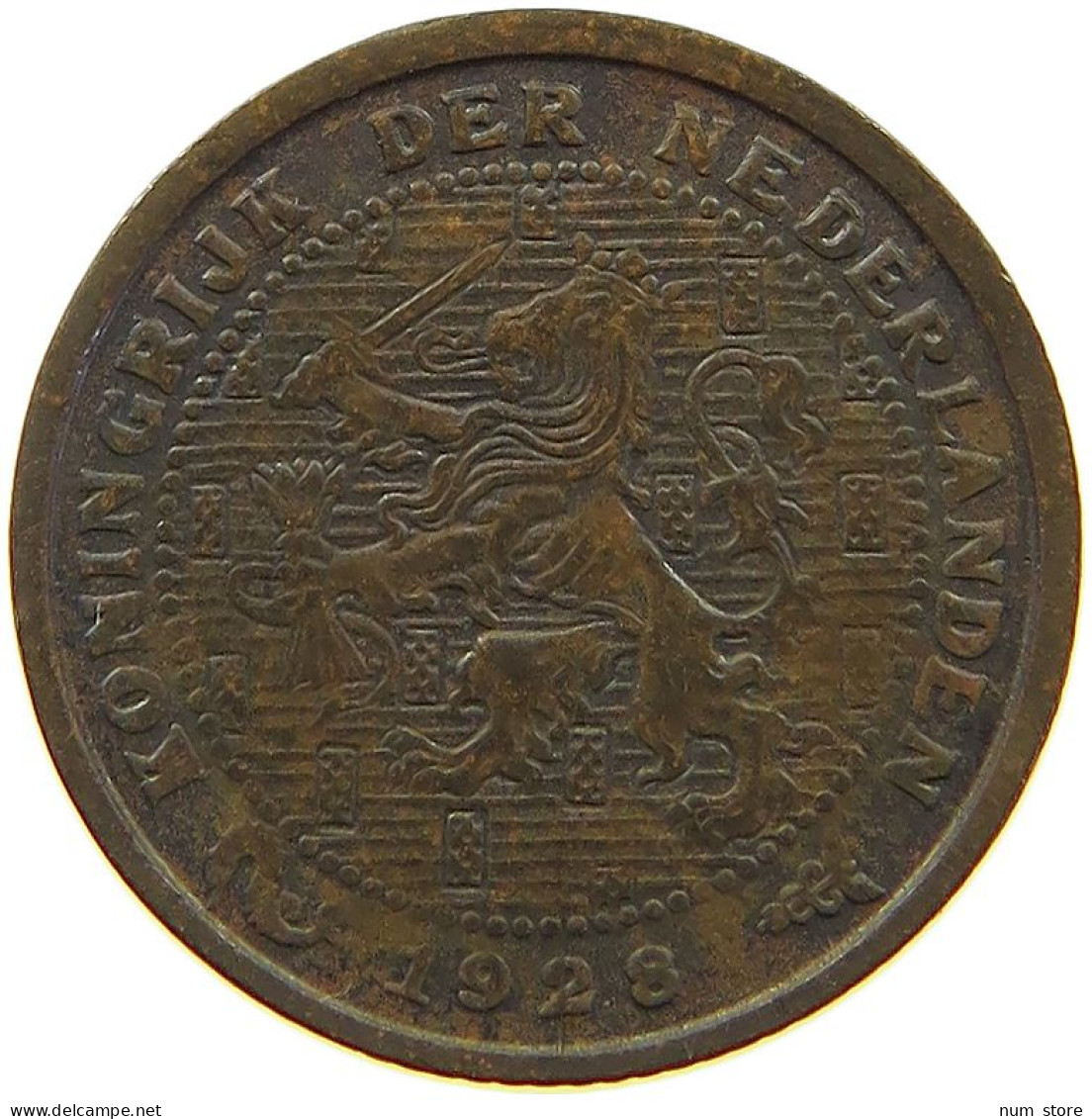 NETHERLANDS 1/2 CENT 1928 #a086 0163 - 0.5 Centavos