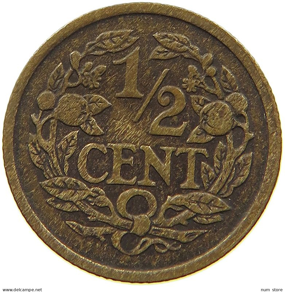 NETHERLANDS 1/2 CENT 1928 #a094 0011 - 0.5 Centavos