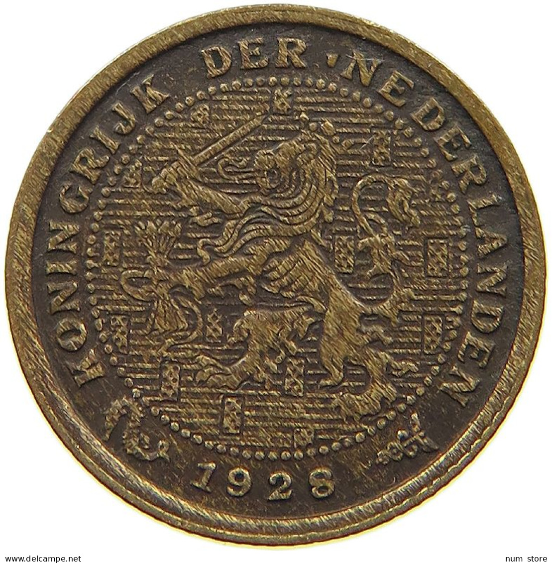 NETHERLANDS 1/2 CENT 1928 #a094 0011 - 0.5 Centavos