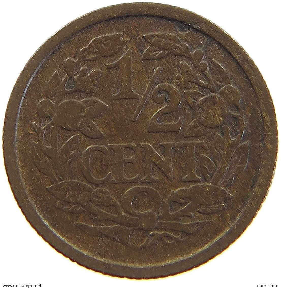 NETHERLANDS 1/2 CENT 1917 #c041 0599 - 0.5 Cent