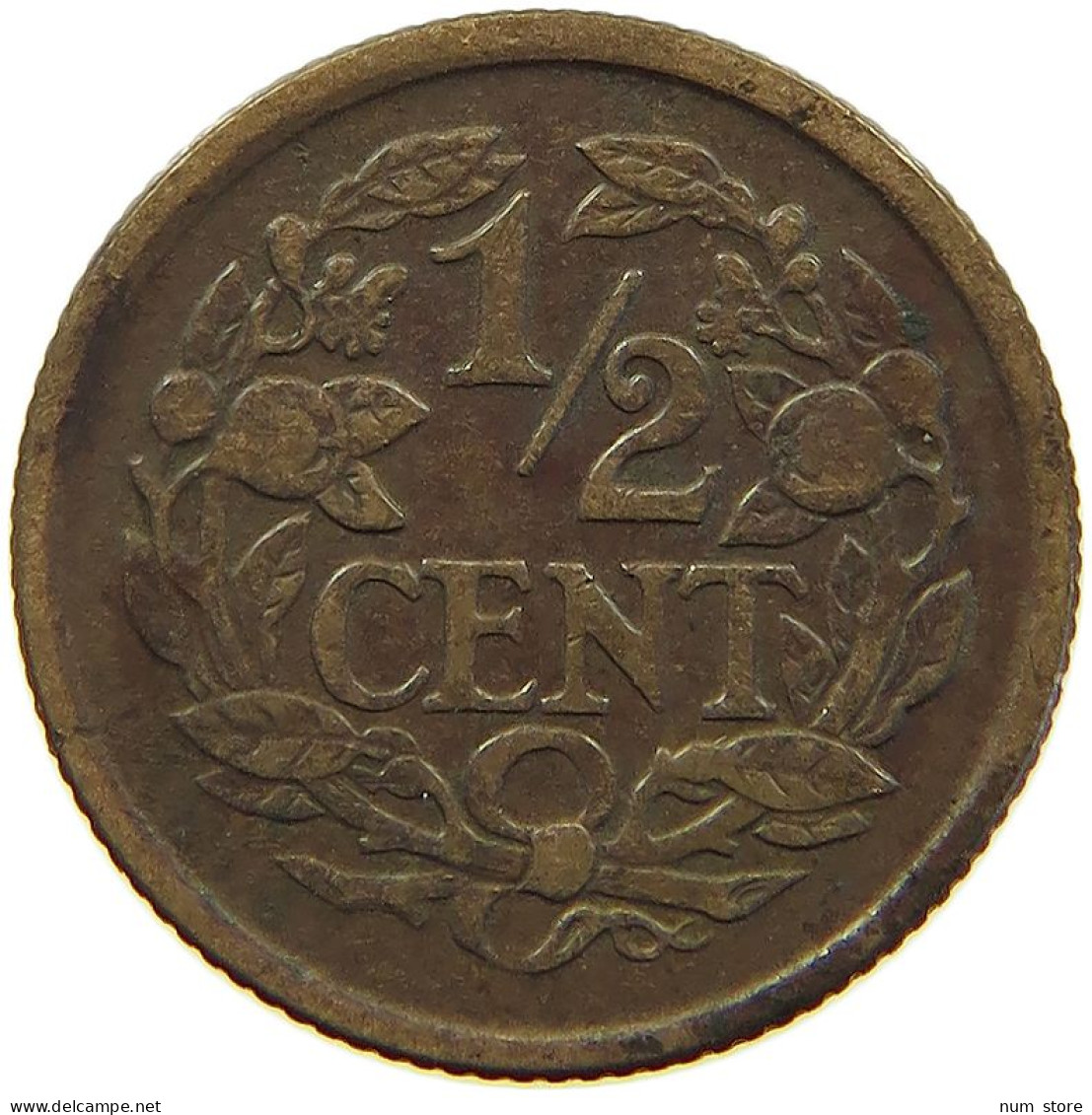 NETHERLANDS 1/2 CENT 1914 #s012 0125 - 0.5 Cent