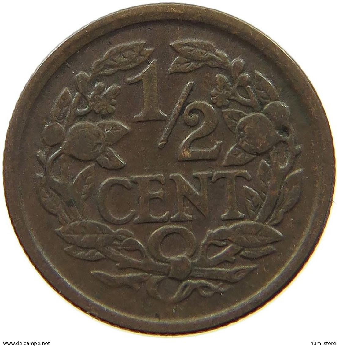 NETHERLANDS 1/2 CENT 1914 #a015 0279 - 0.5 Cent