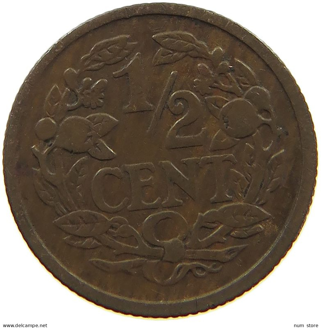 NETHERLANDS 1/2 CENT 1911 #a086 0157 - 0.5 Cent