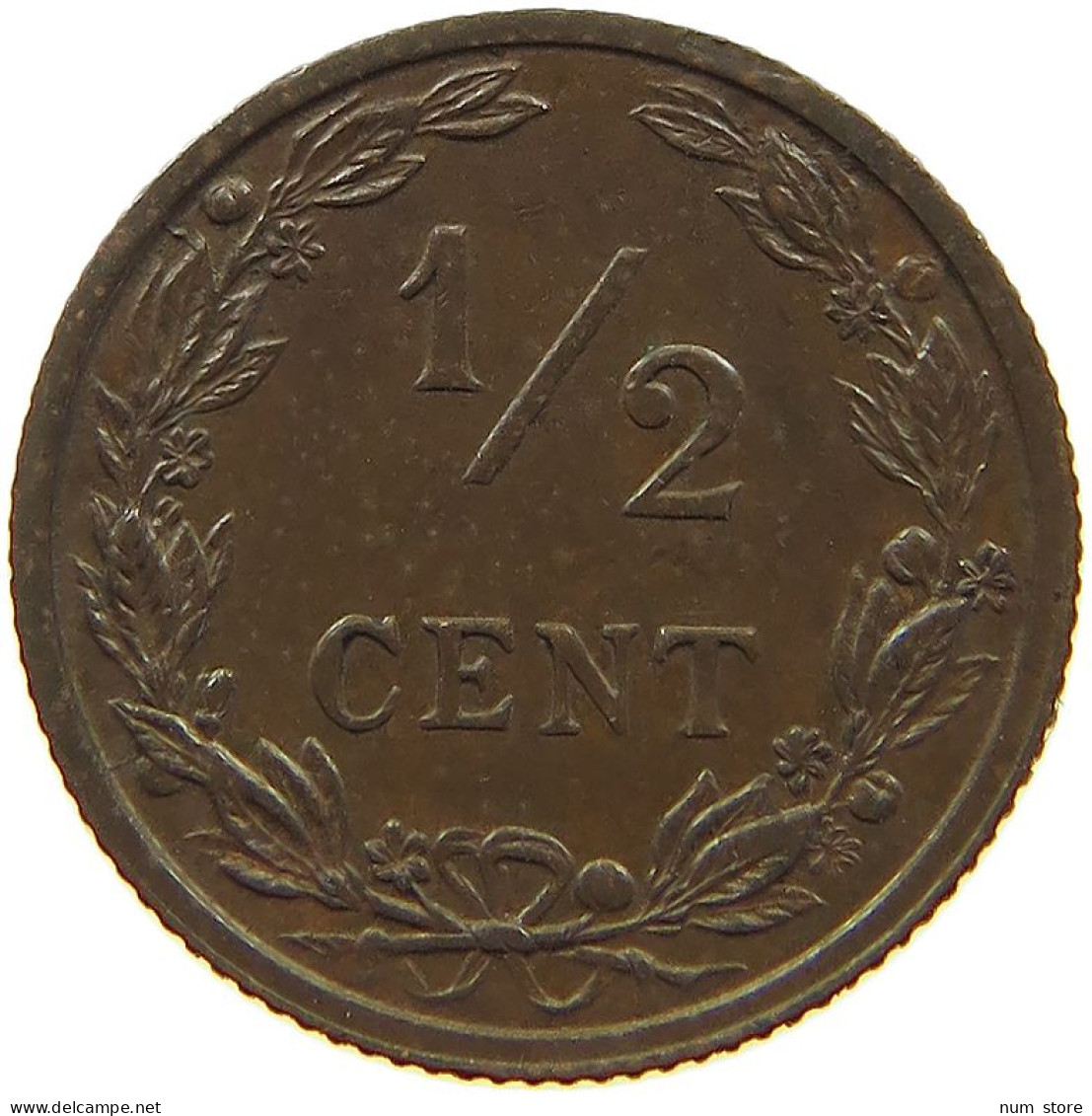 NETHERLANDS 1/2 CENT 1906 #c013 0181 - 0.5 Cent