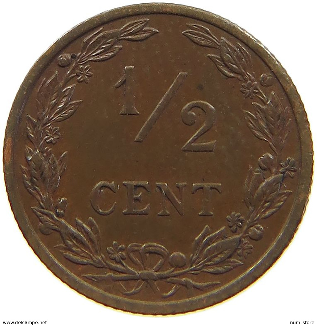 NETHERLANDS 1/2 CENT 1906 #c022 0727 - 0.5 Cent