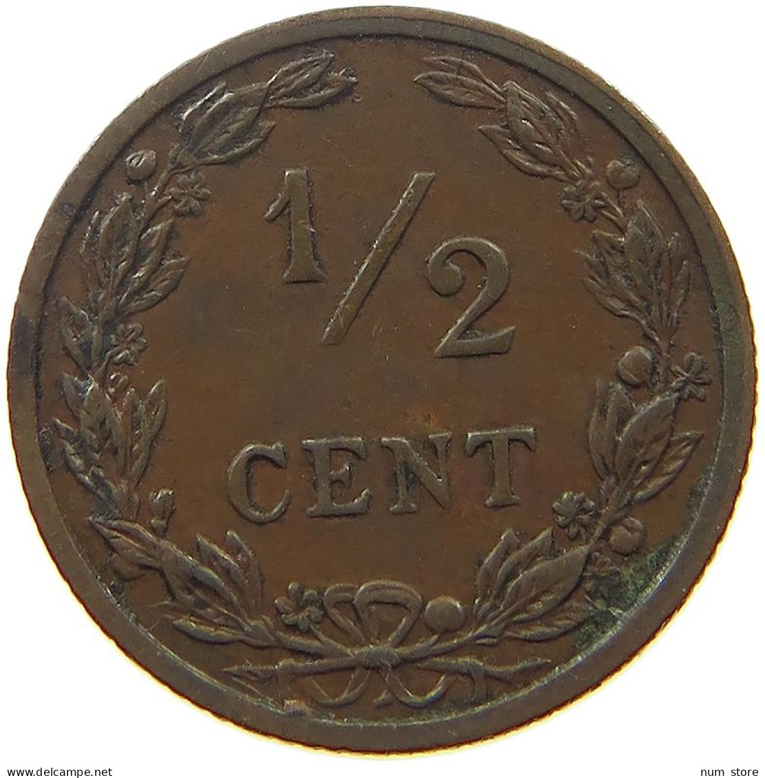 NETHERLANDS 1/2 CENT 1906 #s052 0423 - 0.5 Cent