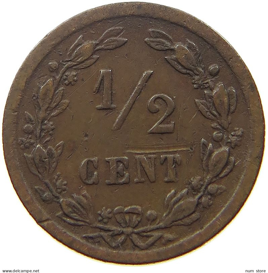 NETHERLANDS 1/2 CENT 1901 #s051 0967 - 0.5 Cent