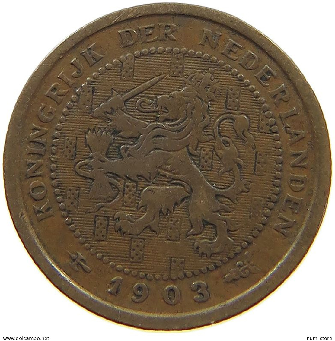 NETHERLANDS 1/2 CENT 1903 #c022 0737 - 0.5 Cent