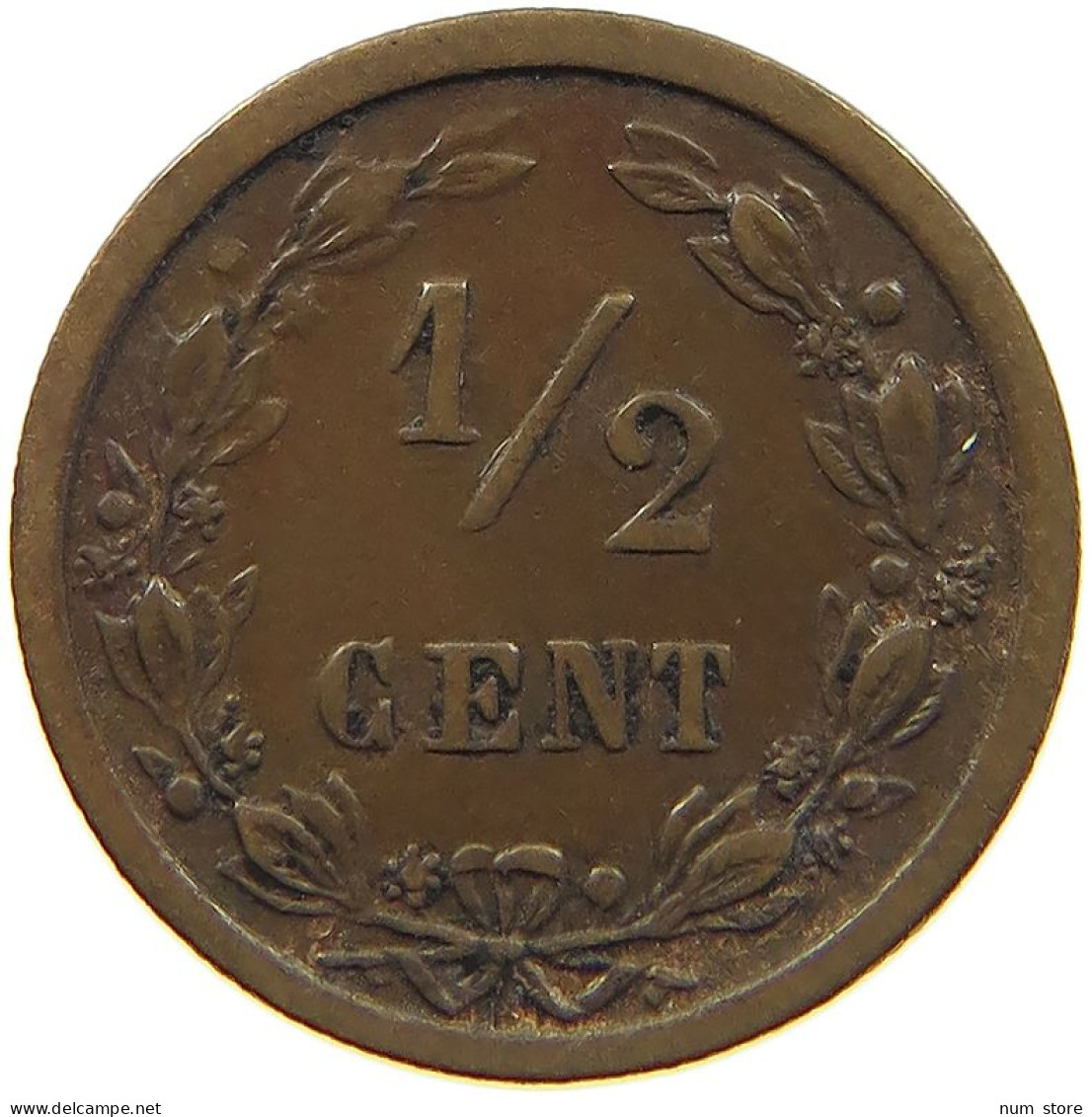 NETHERLANDS 1/2 CENT 1901 #c022 0749 - 0.5 Cent