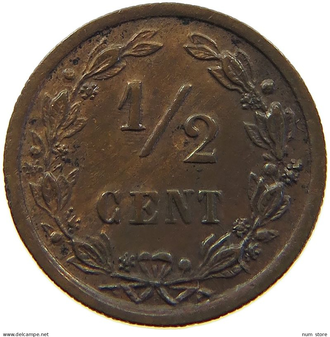 NETHERLANDS 1/2 CENT 1901 #s012 0127 - 0.5 Cent