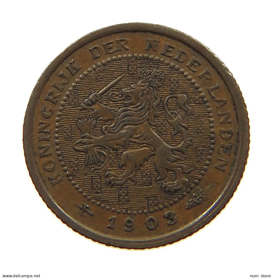 NETHERLANDS 1/2 CENT 1903 #a059 0791 - 0.5 Cent