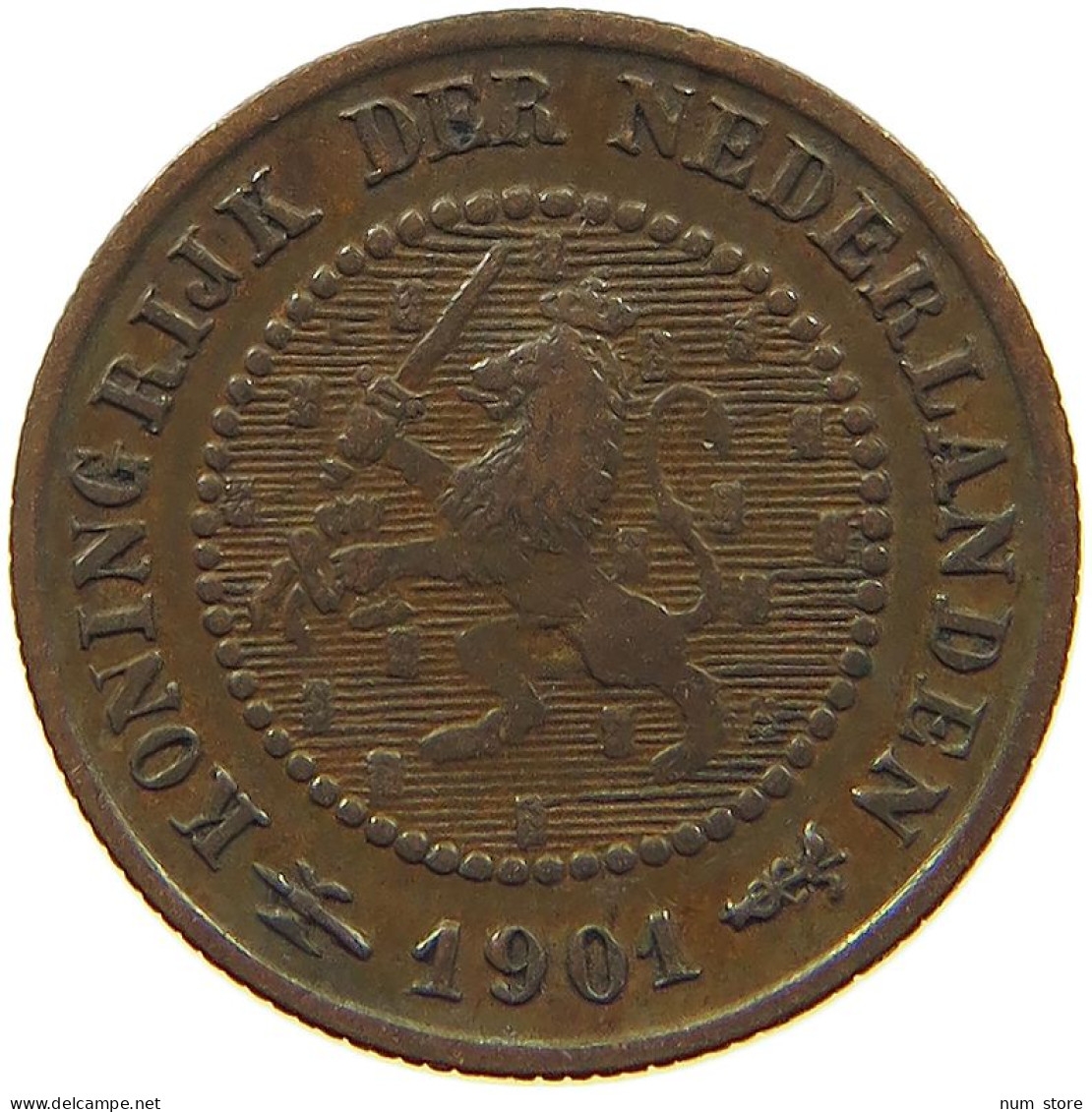 NETHERLANDS 1/2 CENT 1901 #c001 0235 - 0.5 Centavos