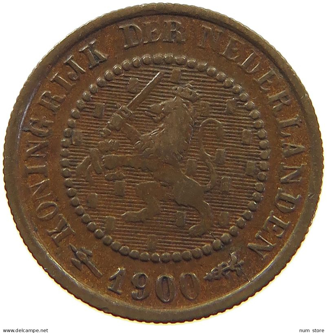 NETHERLANDS 1/2 CENT 1900 #c045 0101 - 0.5 Centavos