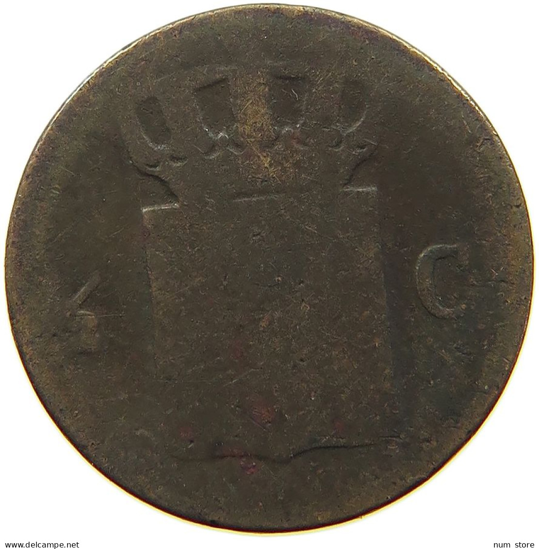 NETHERLANDS 1/2 CENT #a015 0117 - 1840-1849 : Willem II