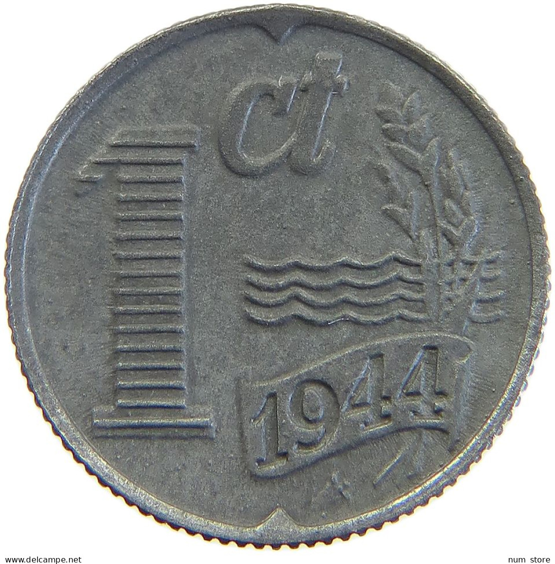 NETHERLANDS 1 CENT 1944 TOP #a068 0473 - 1 Centavos