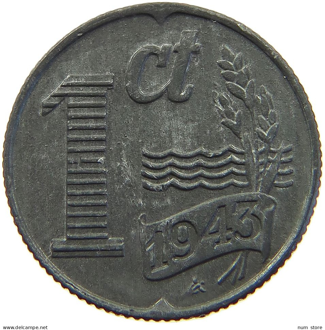 NETHERLANDS 1 CENT 1943 #a006 0615 - 1 Cent