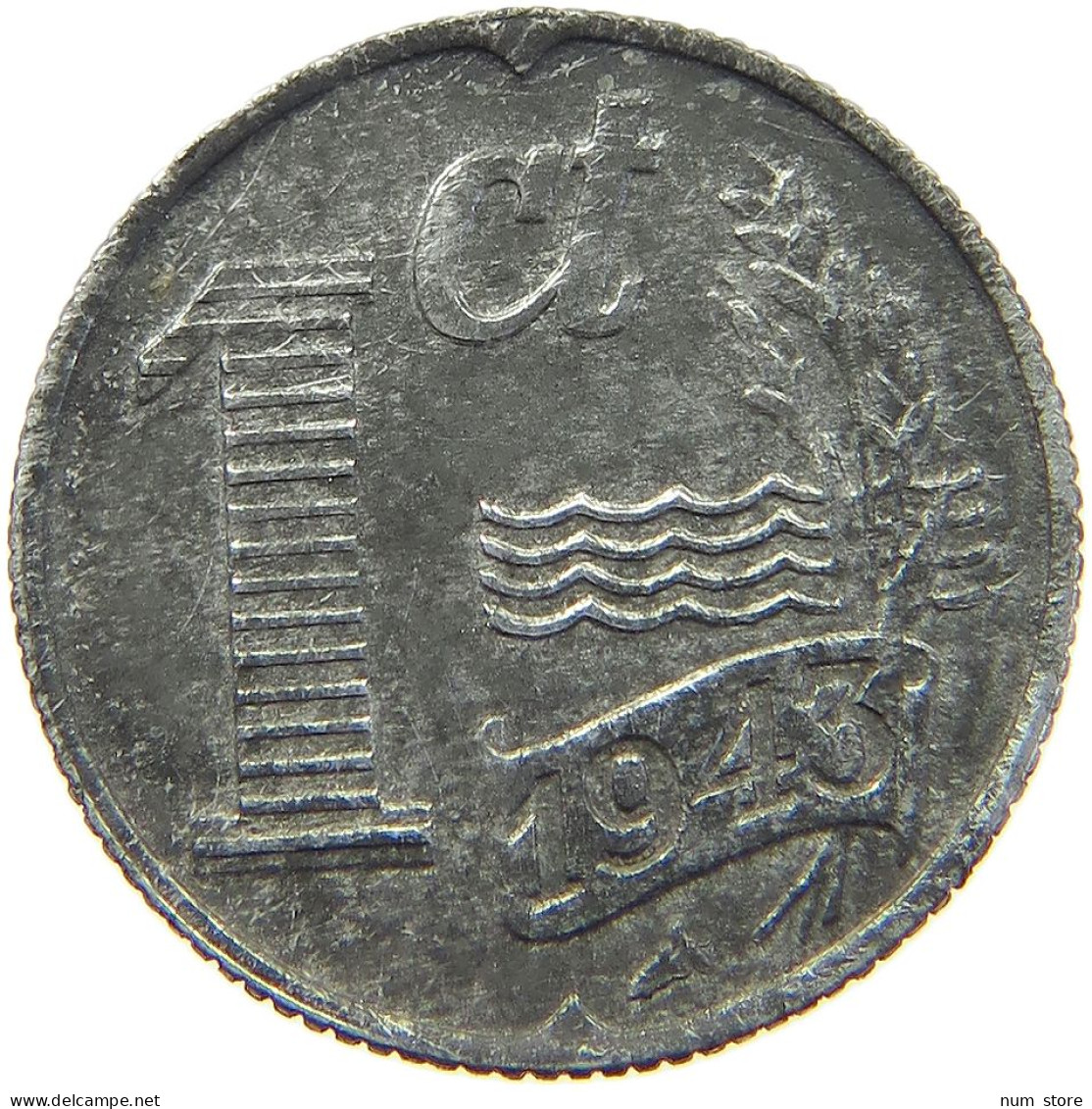 NETHERLANDS 1 CENT 1943 #c020 0471 - 1 Centavos