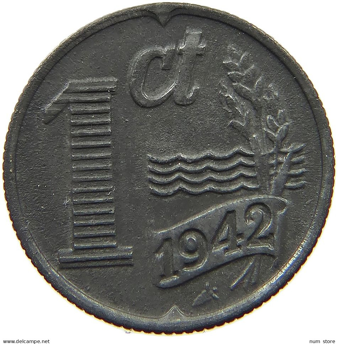 NETHERLANDS 1 CENT 1942 TOP #s071 0461 - 1 Cent