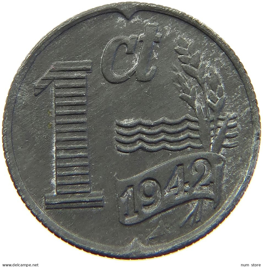 NETHERLANDS 1 CENT 1942 TOP #a006 0611 - 1 Centavos