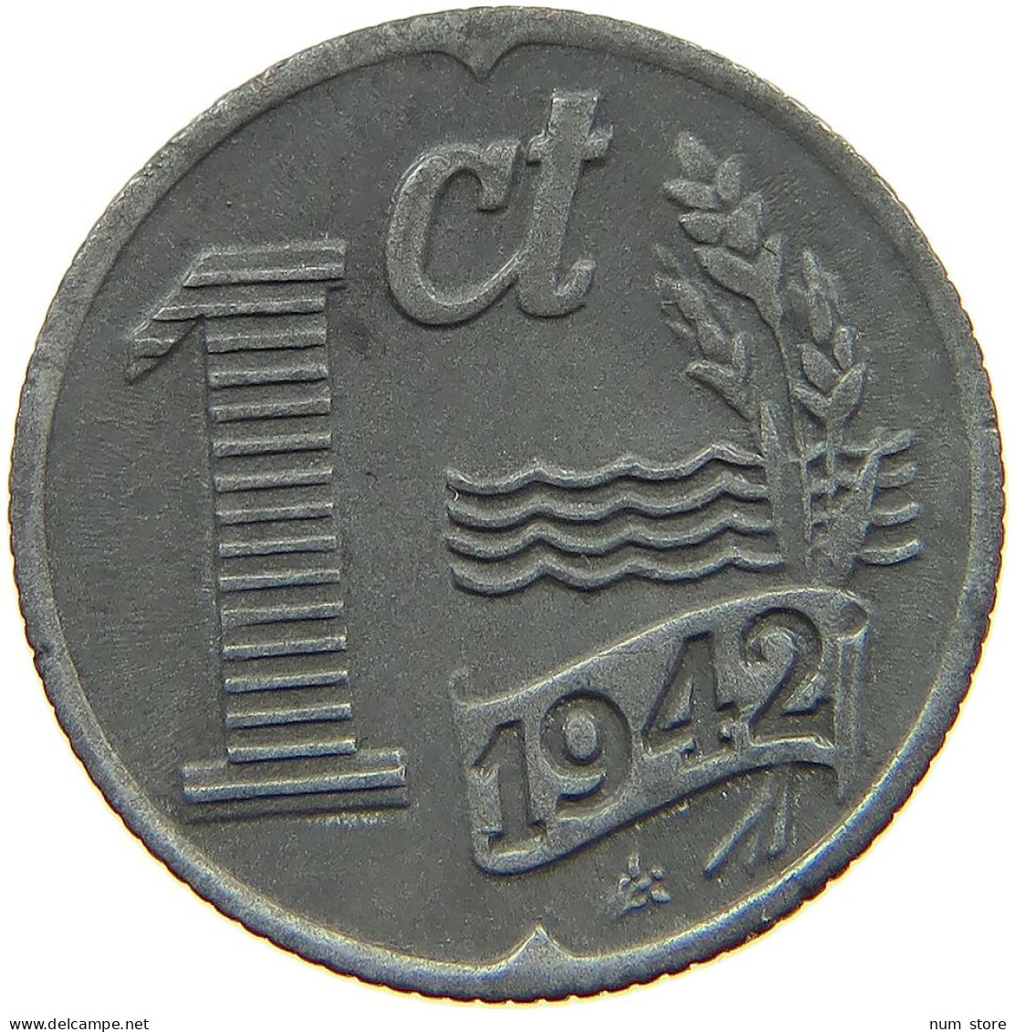 NETHERLANDS 1 CENT 1942 TOP #a086 0301 - 1 Cent