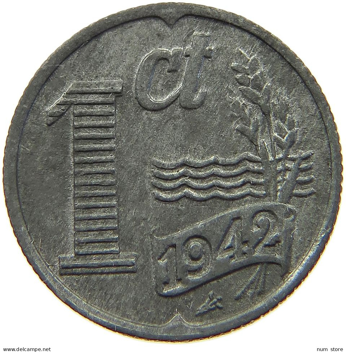 NETHERLANDS 1 CENT 1942 TOP #a006 0597 - 1 Cent