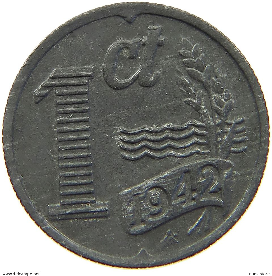 NETHERLANDS 1 CENT 1942 TOP #a006 0605 - 1 Cent