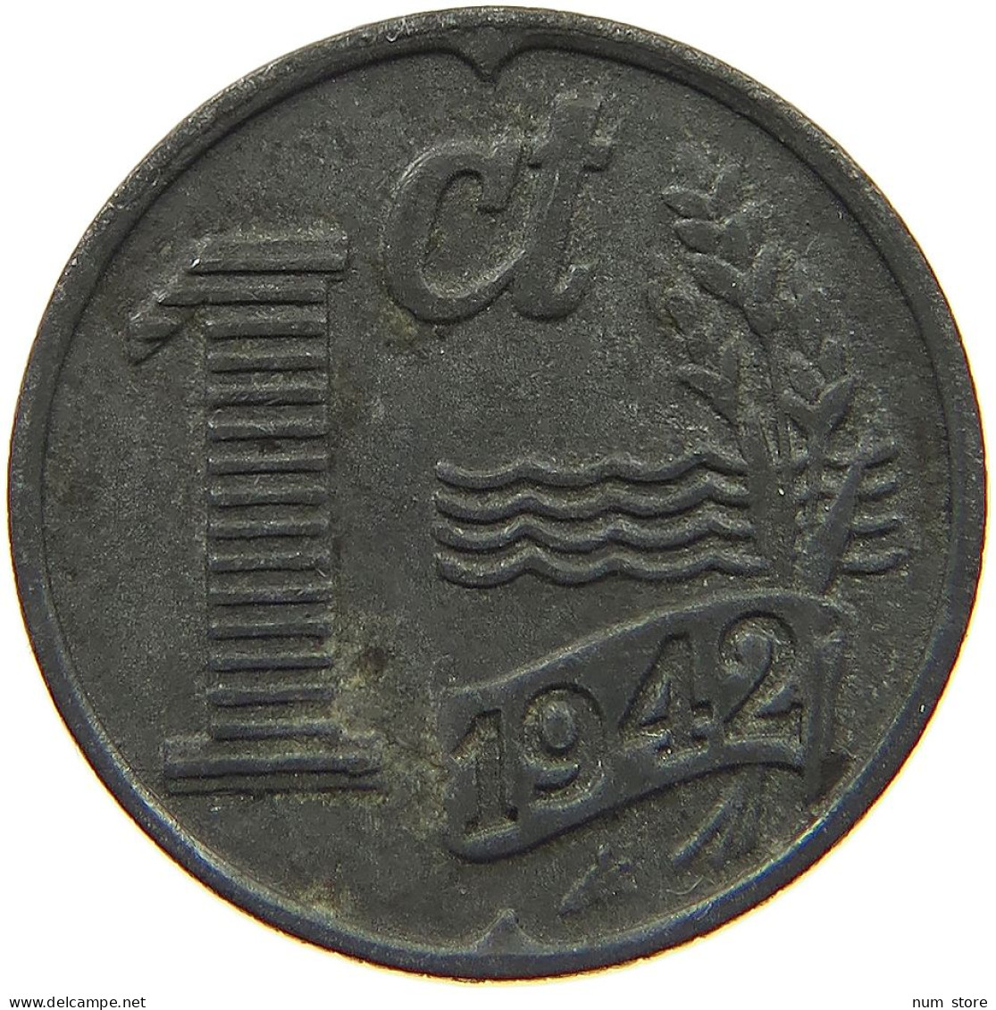 NETHERLANDS 1 CENT 1942 #c077 0161 - 1 Centavos