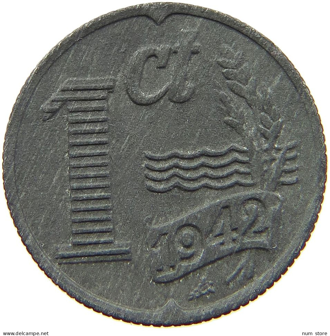 NETHERLANDS 1 CENT 1942 #a086 0297 - 1 Centavos