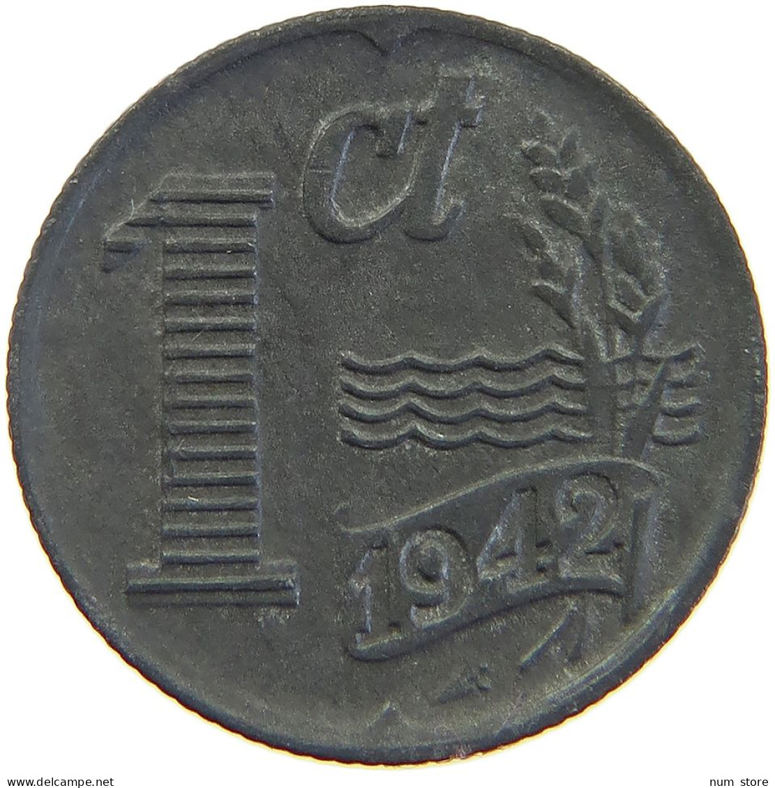 NETHERLANDS 1 CENT 1942 #a068 0467 - 1 Centavos