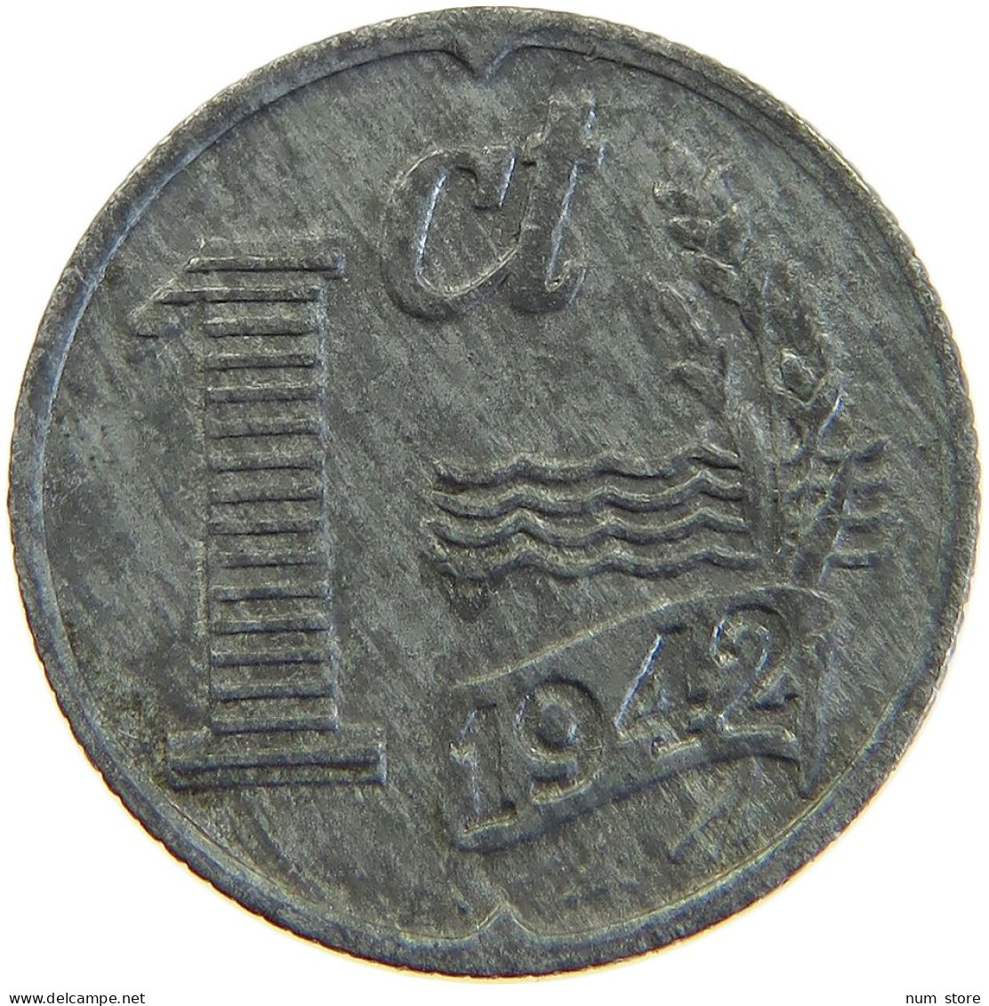 NETHERLANDS 1 CENT 1942 #a068 0471 - 1 Centavos