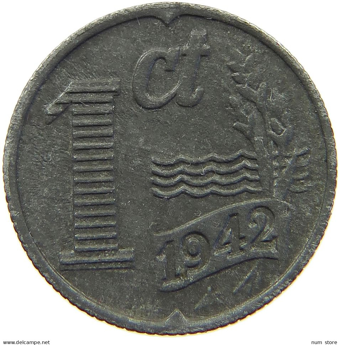 NETHERLANDS 1 CENT 1942 #a006 0603 - 1 Centavos