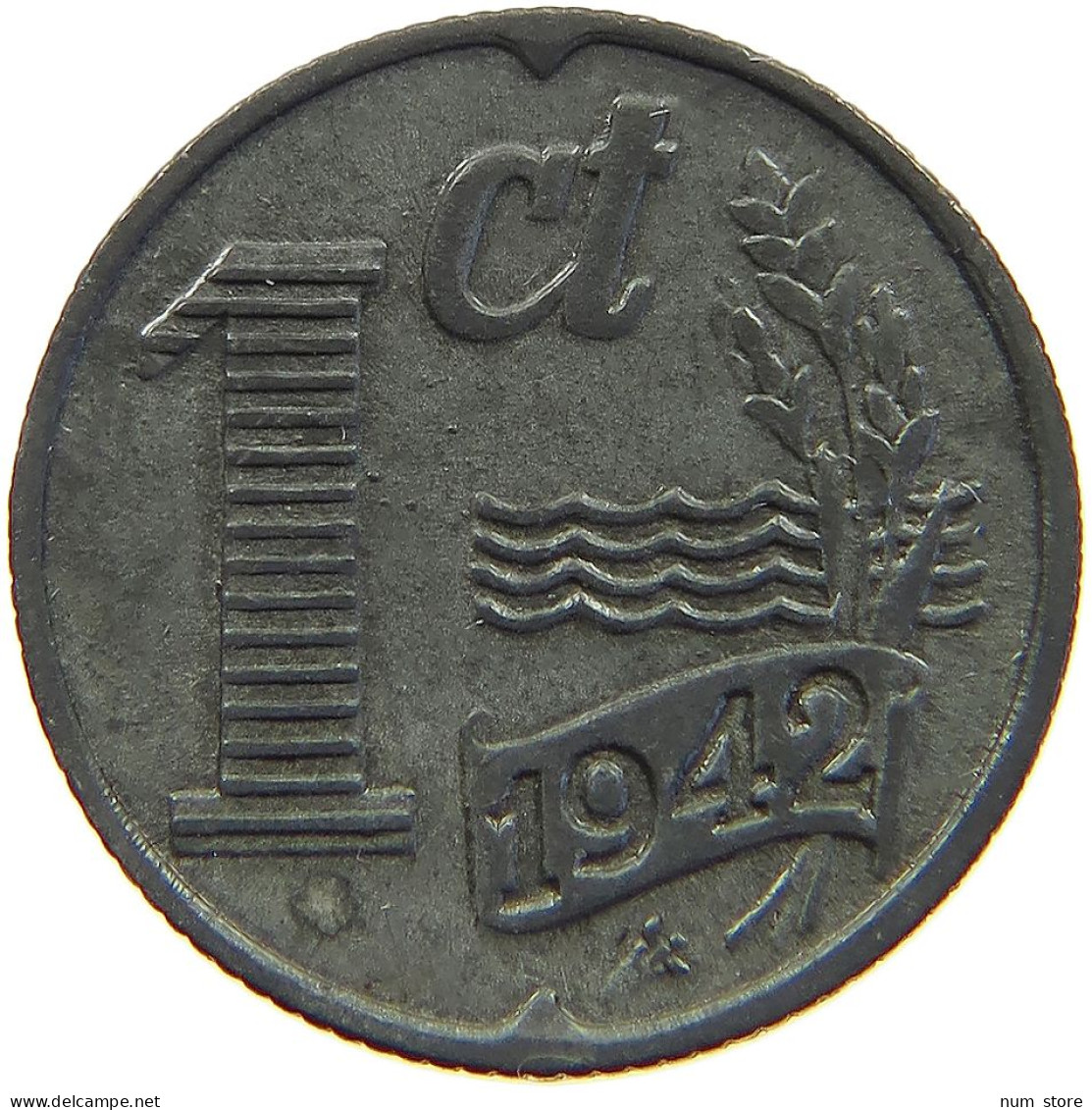 NETHERLANDS 1 CENT 1942 #a006 0599 - 1 Centavos