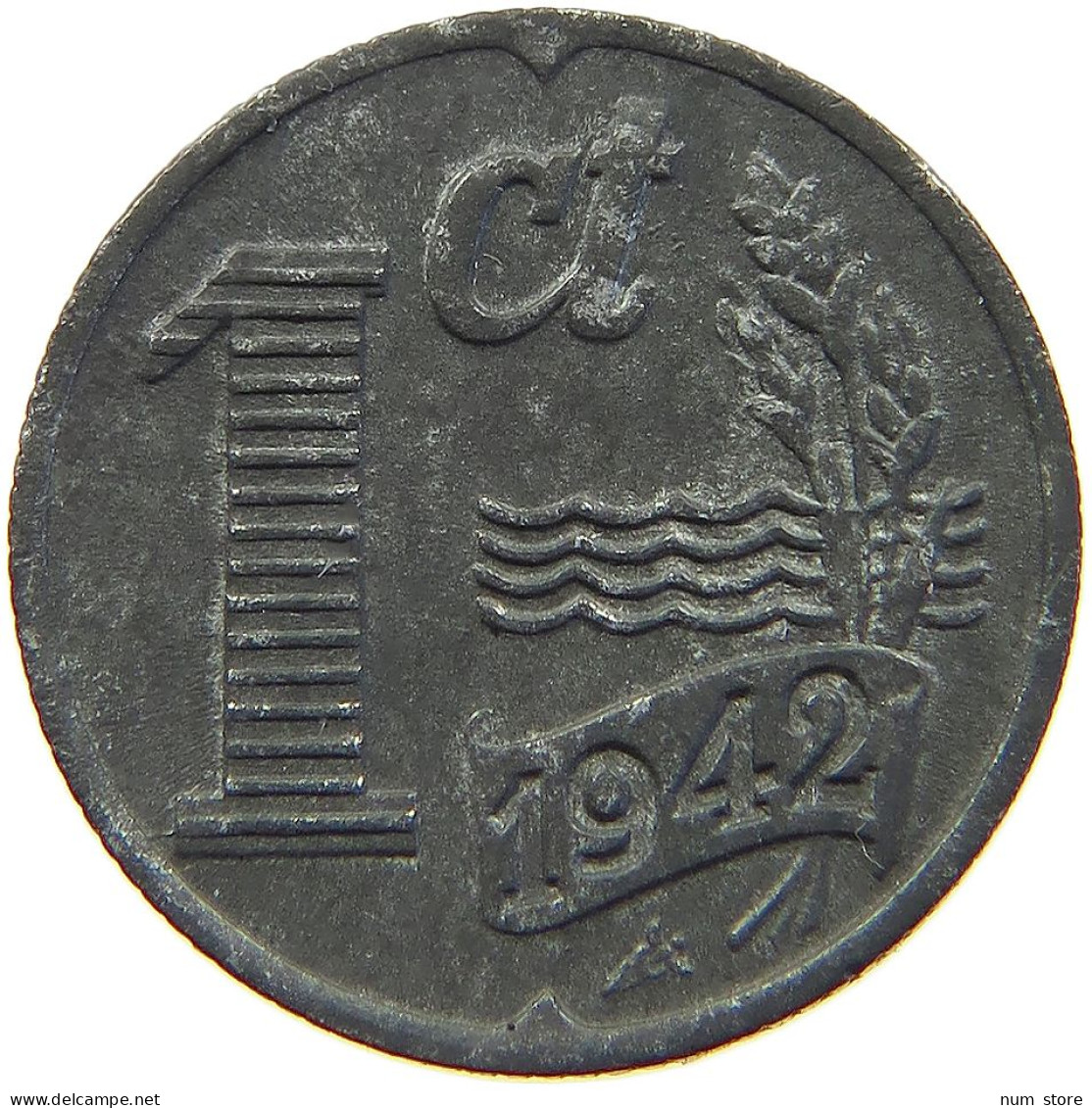 NETHERLANDS 1 CENT 1942 #a006 0591 - 1 Cent