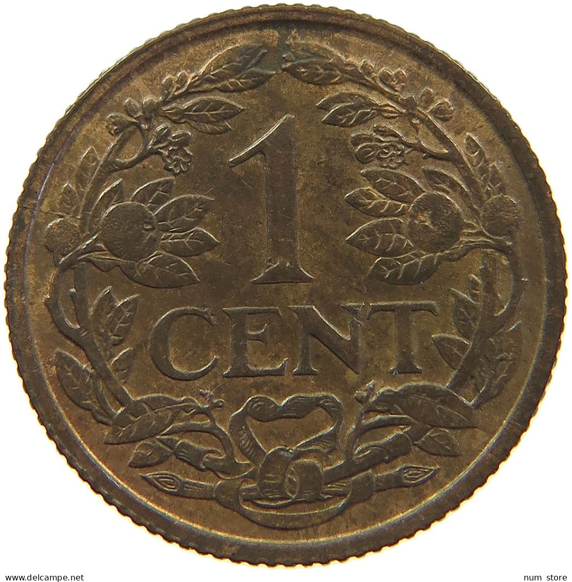 NETHERLANDS 1 CENT 1941 TOP #s019 0191 - 1 Cent