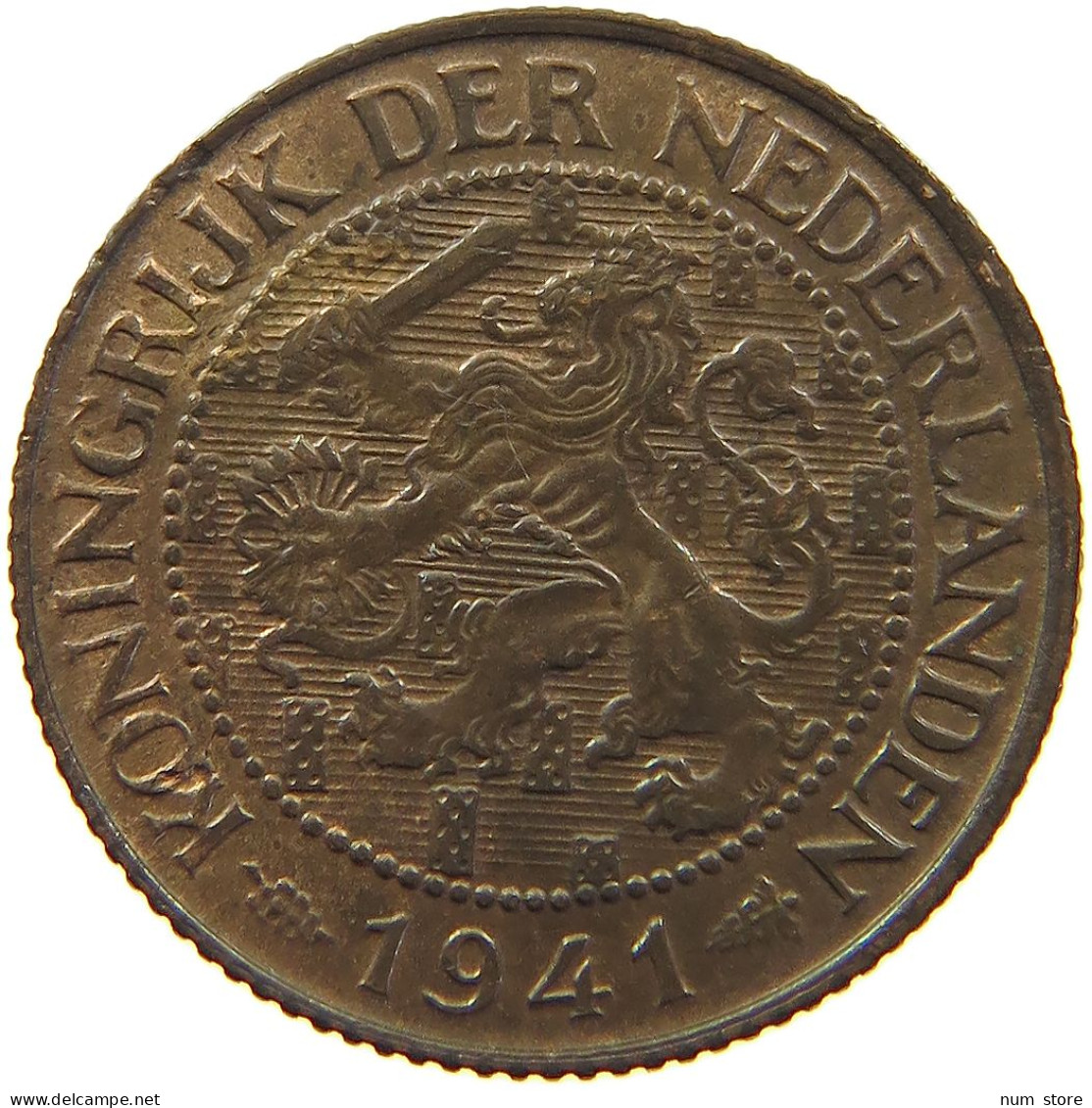 NETHERLANDS 1 CENT 1941 TOP #s019 0191 - 1 Centavos