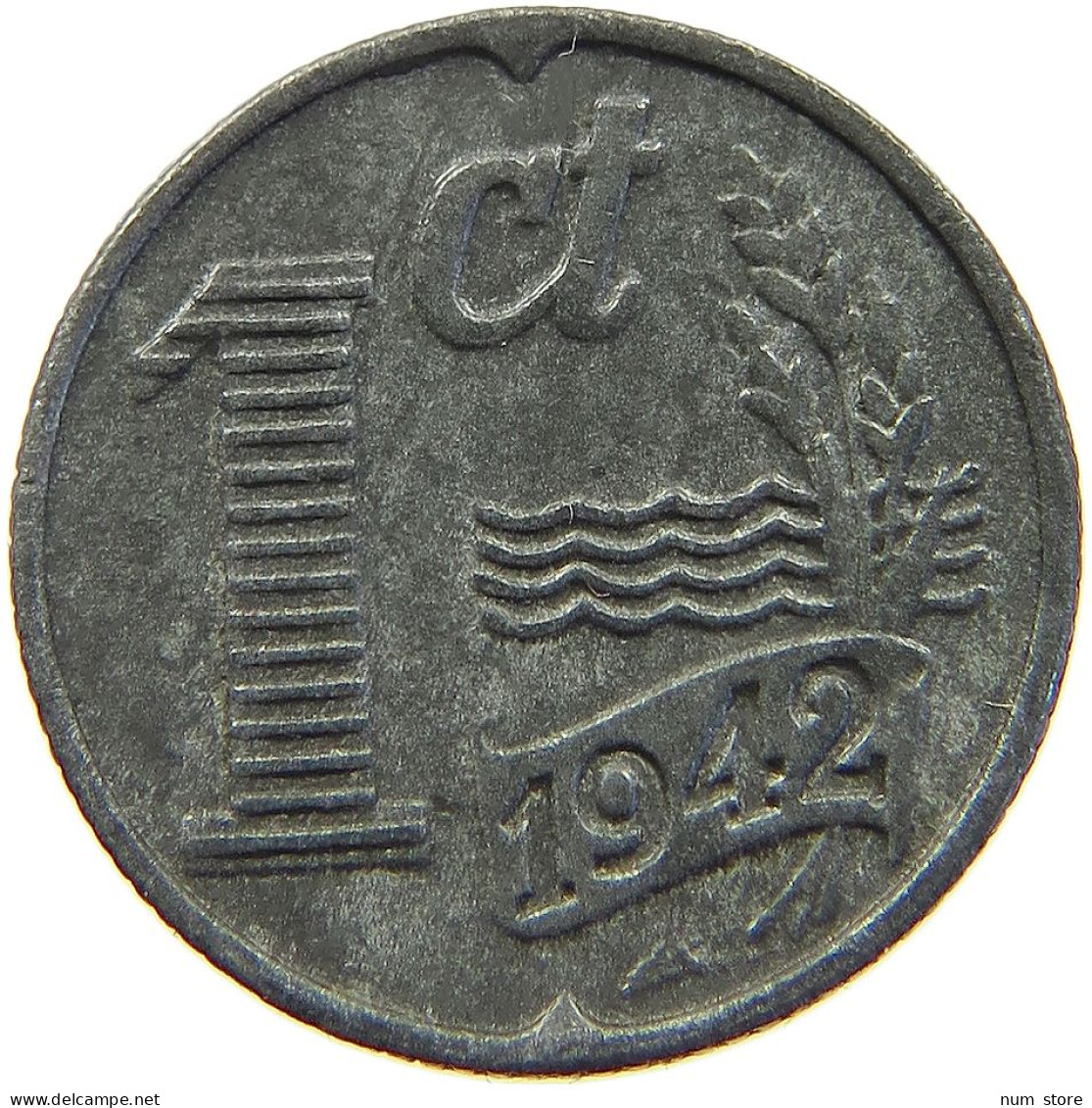 NETHERLANDS 1 CENT 1942 #a006 0589 - 1 Centavos