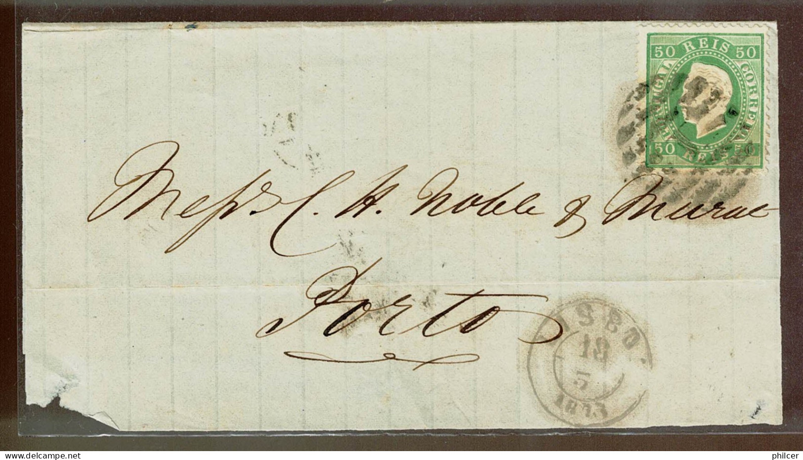Portugal, 1873, Lisboa-Porto, Fragmento - Cartas & Documentos