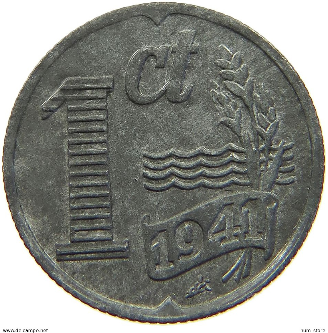 NETHERLANDS 1 CENT 1941 TOP #a006 0641 - 1 Centavos