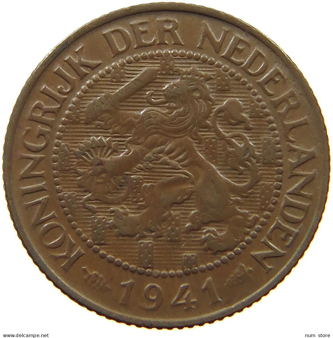 NETHERLANDS 1 CENT 1941 #a085 0823 - 1 Cent