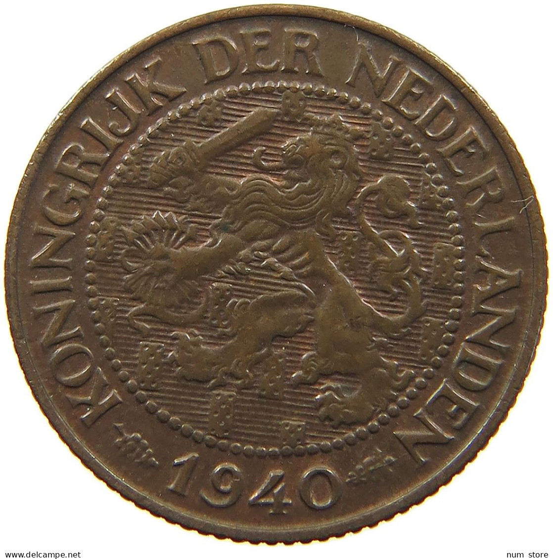 NETHERLANDS 1 CENT 1940 TOP #a032 0403 - 1 Centavos