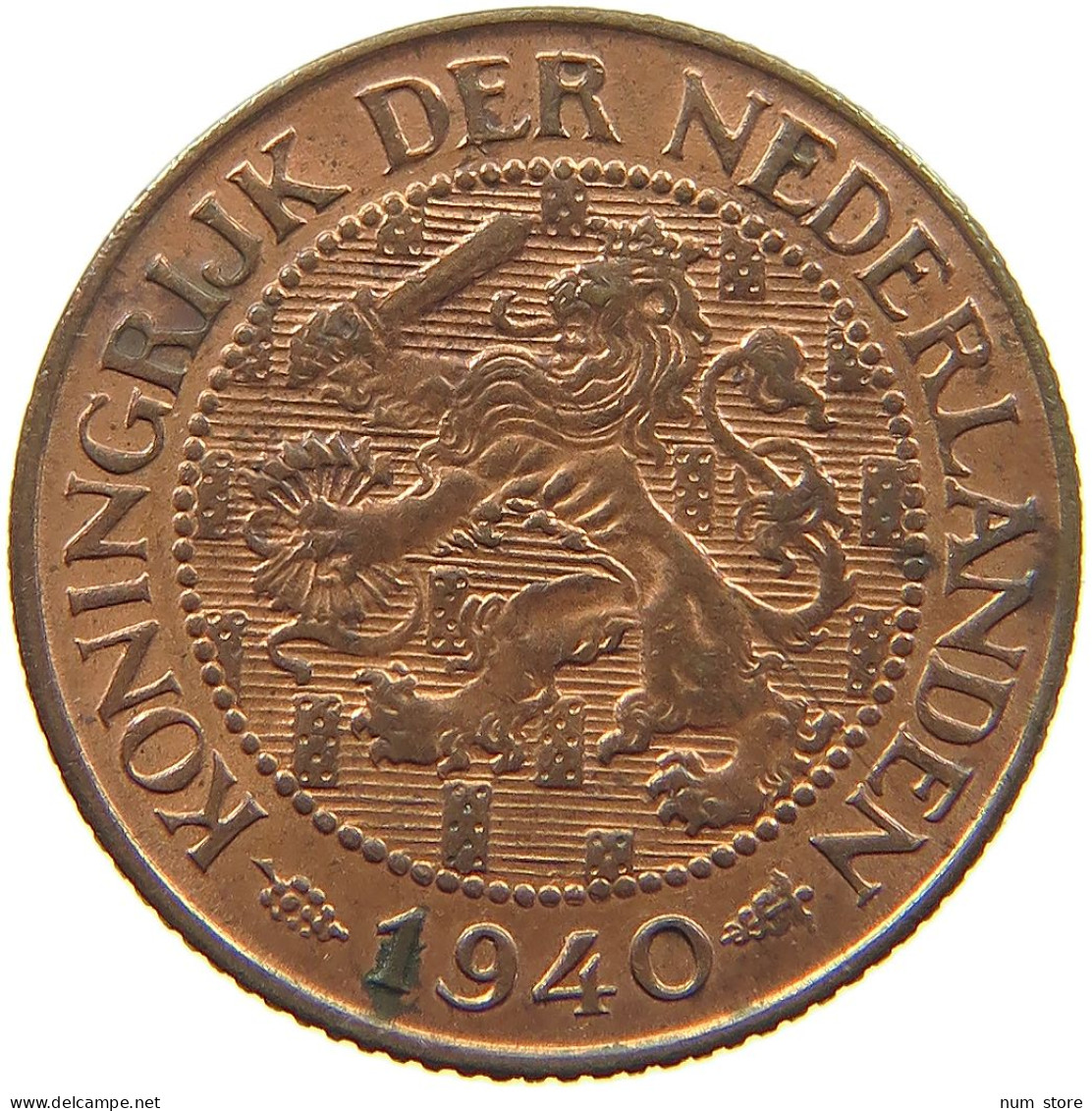 NETHERLANDS 1 CENT 1940 TOP #c022 0537 - 1 Cent